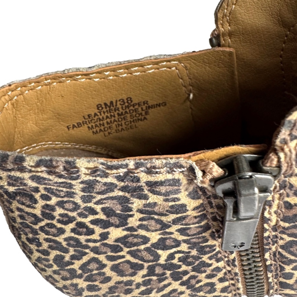 Lucky Brand Leopard Print Basel Ankle Boots Booties - Picture 6 of 8
